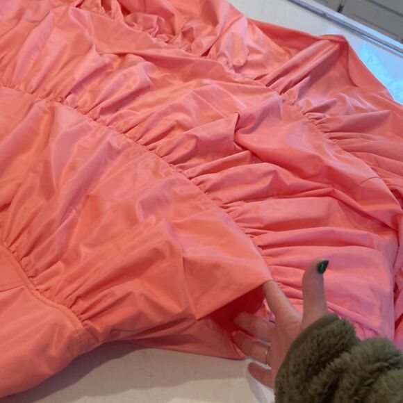 J. CREW Taffeta Tiered Salmon Pink maxi Dress Size 4 - Picture 10 of 10